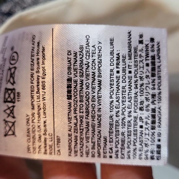 Banana Republic Blue/ Grey / Black Tweed Blazer Sz 10 - Picture 5 of 5